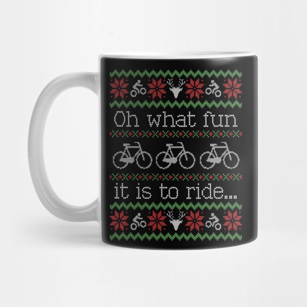 Ugly Christmas Sweater Fun to Ride a Bike by HolidayoftheWeek